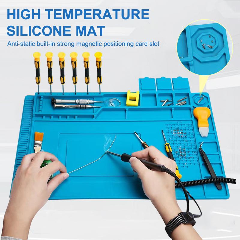 Phone Repair Kit - Anti-Static Silicone Heat-Resistant Table Mat Magnetic