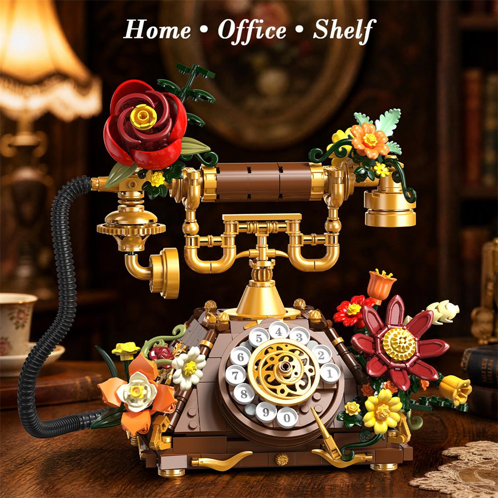 INSOON Flowers Retro Telephone - Retro Handset Phone 评论和价格