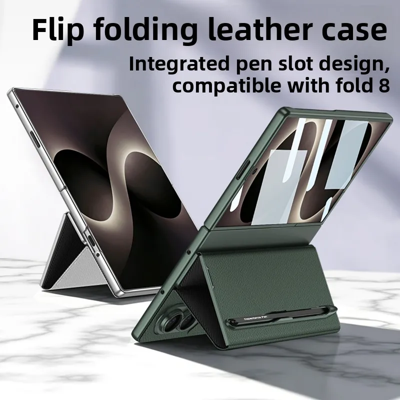 Luxury Business Flip Pen Slot  - Tempered Glass Screen 评论和价格