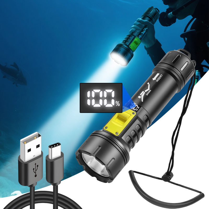 New XHP70 Diving Flashlight IP - Led Flash Case 评论和价格