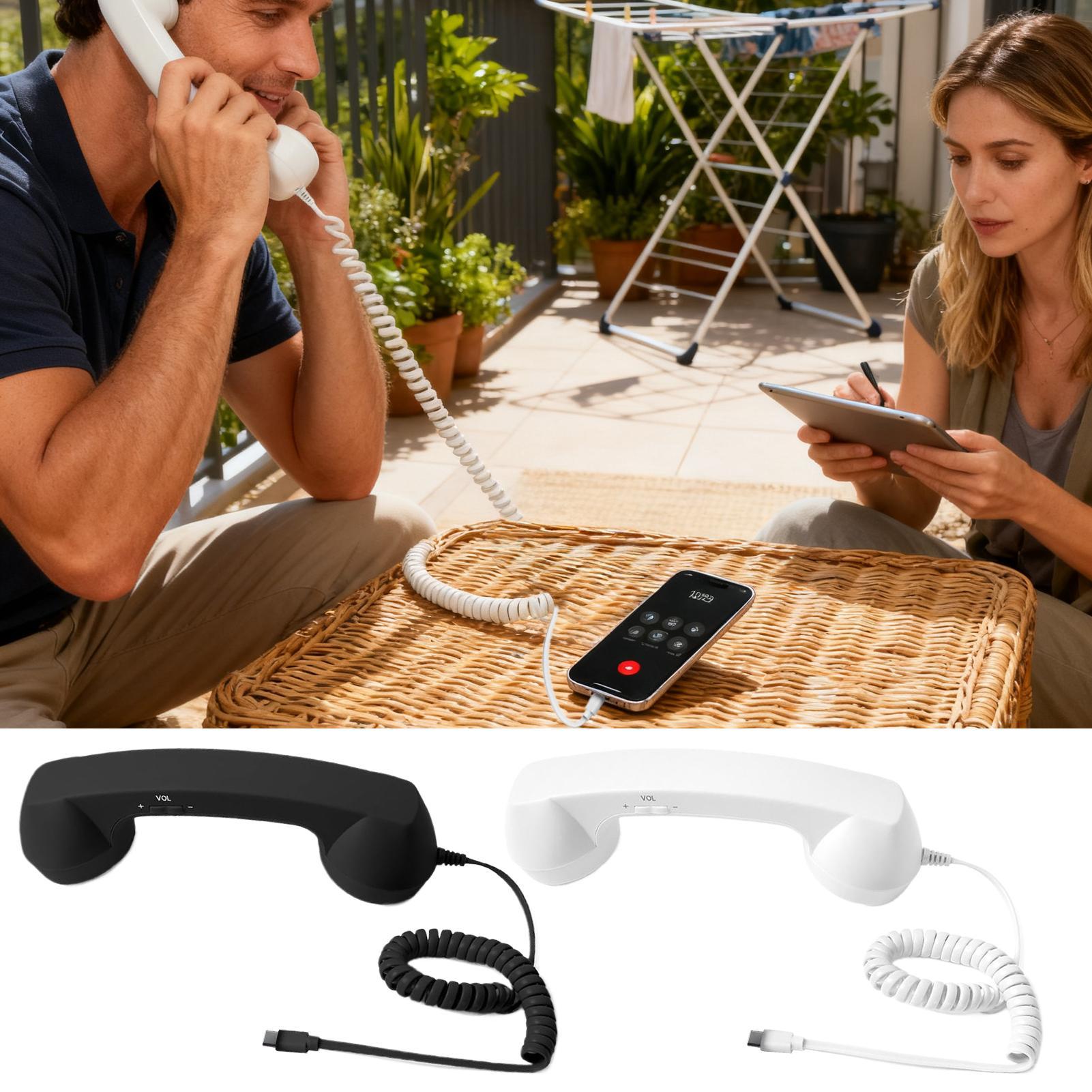 Retro Phone Handset Type-C Ret - Retro Handset Phone 评论和价格