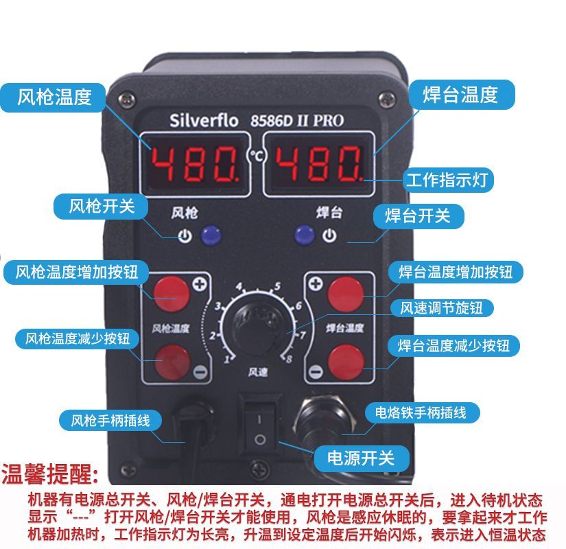 8586D Hot Air Rework Station S - Phone Repair Kit 评论和价格