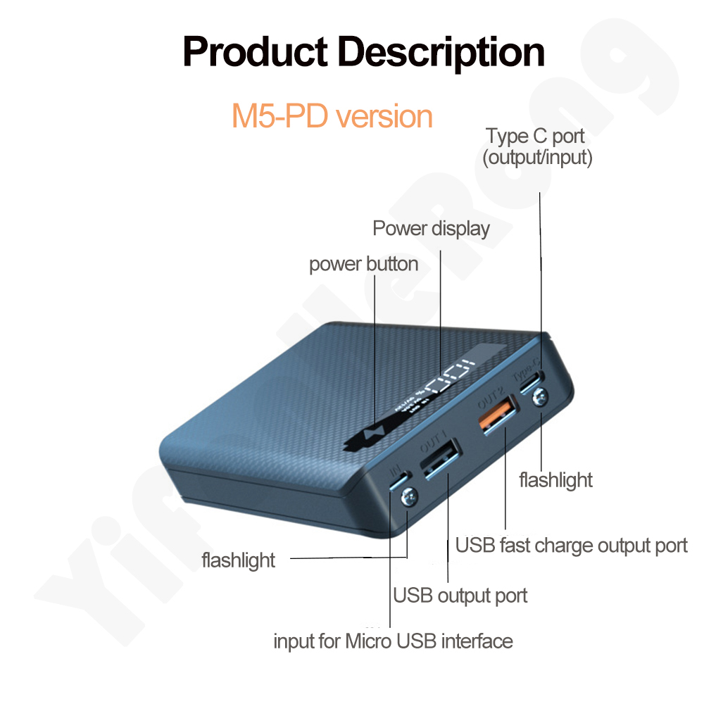 DIY Power Bank Case 5*18650 Ba - Led Flash Case 评论和价格