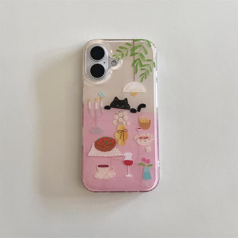 Ins Girl Cute Dining Table Lit - Phone Accessories For Girls 评论和价格