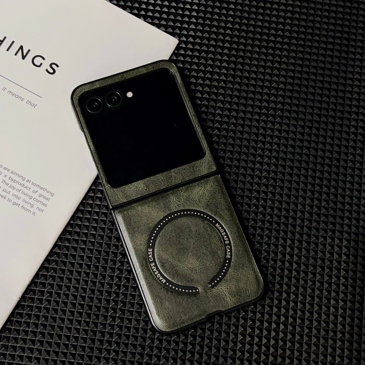 Retro Plain Vegan Leather Magn - Retro Handset Phone 评论和价格