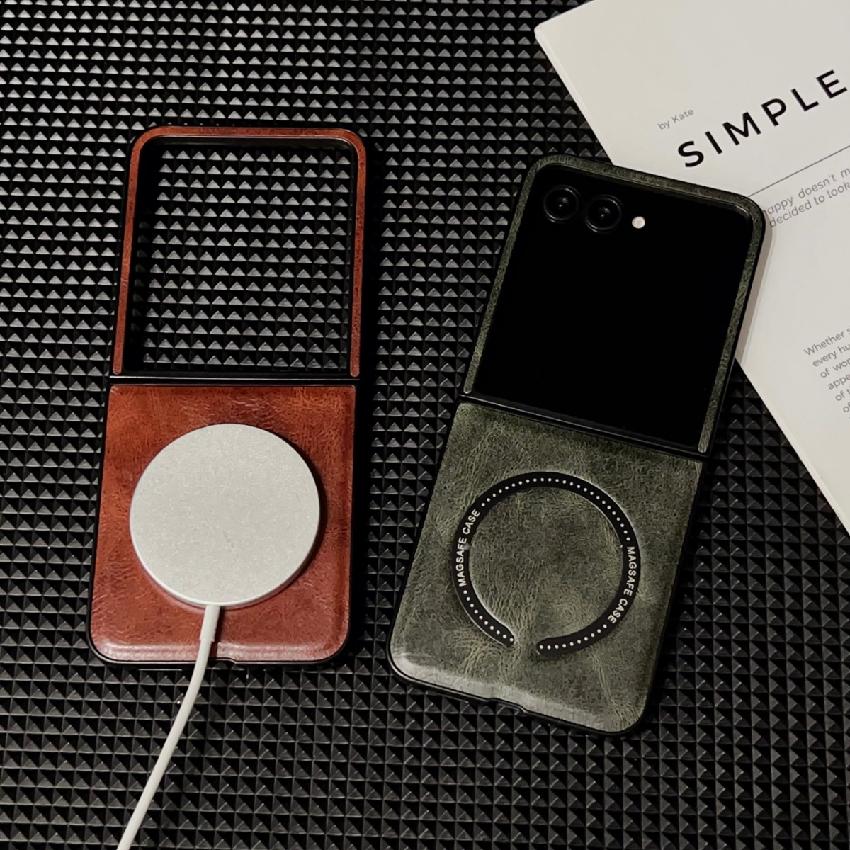 Retro Plain Vegan Leather Magn - Retro Handset Phone 评论和价格