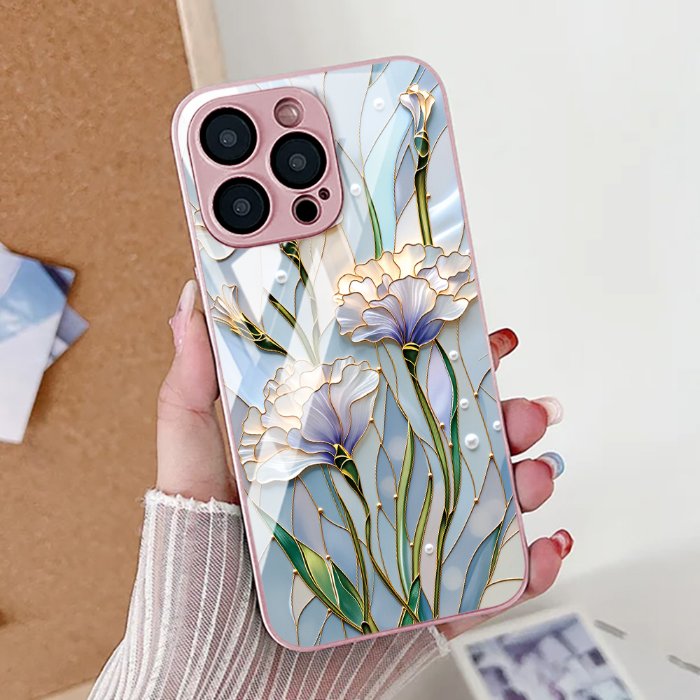 Lotus Flower Phone Case For iP - Tempered Glass Screen 评论和价格