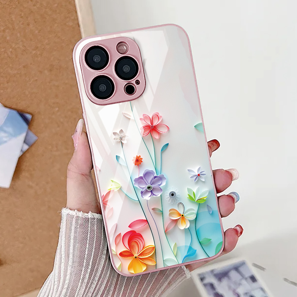 Lotus Flower Phone Case For iP - Tempered Glass Screen 评论和价格