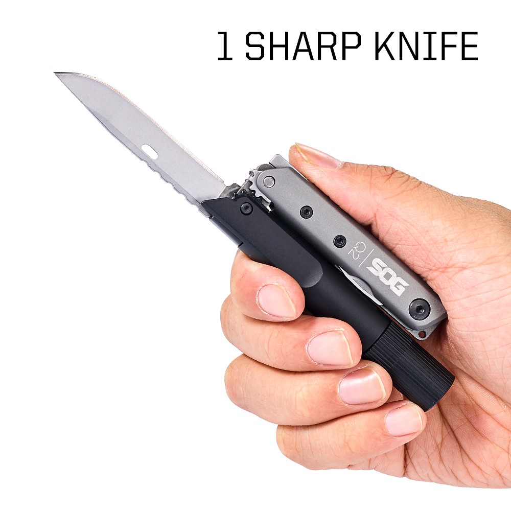 SOG BATON Q2 4 in 1 Multi-Tool - Led Flash Case 评论和价格