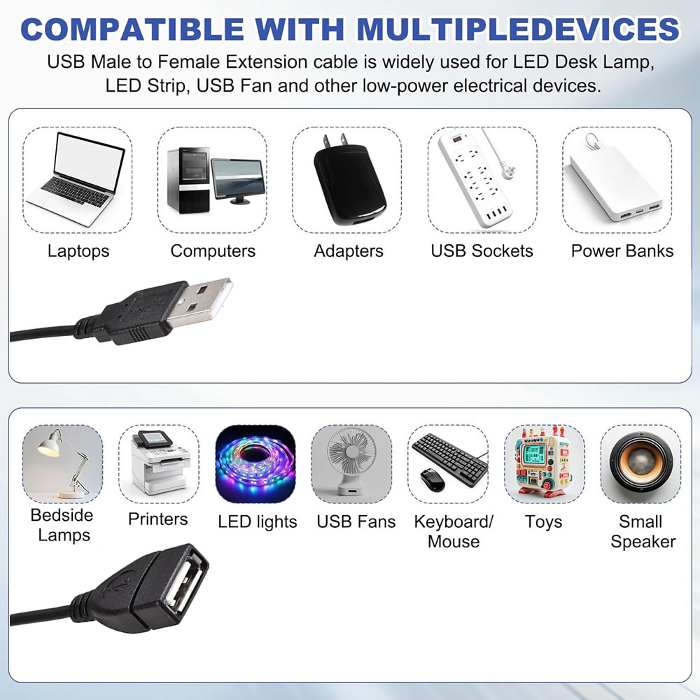 1M/2M USB Male to Female Exten - Led Flash Case 评论和价格